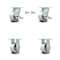 Service Caster 4 Inch Semi Steel Caster Set with 2 Brakes/Swivel Lock 2 Rigid SCC-30CS420-SSB-TLB-BSL-2-R-2 - alternate 1